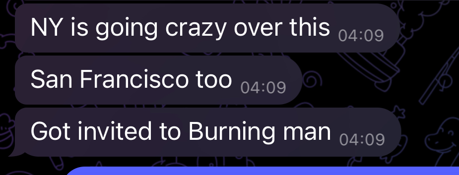 Client message about growing interest in New York and San Francisco